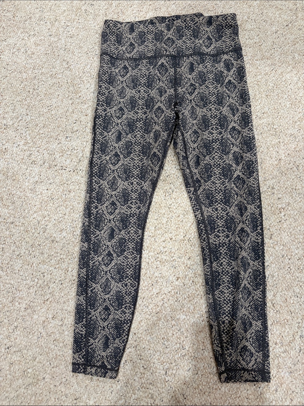 Athleta Snake Print Leggings - Black & Cream